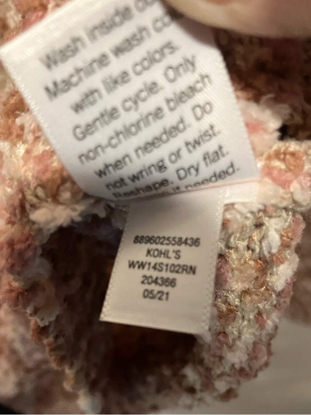 Nine West Marled Crewneck Sweater in Blush and Cream - Picture 6 of 14